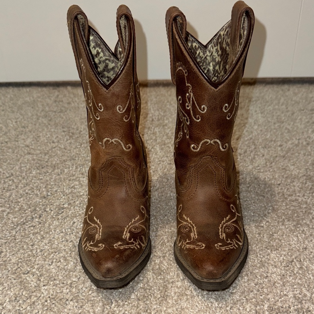 Kids Brown Cowboy Boots
